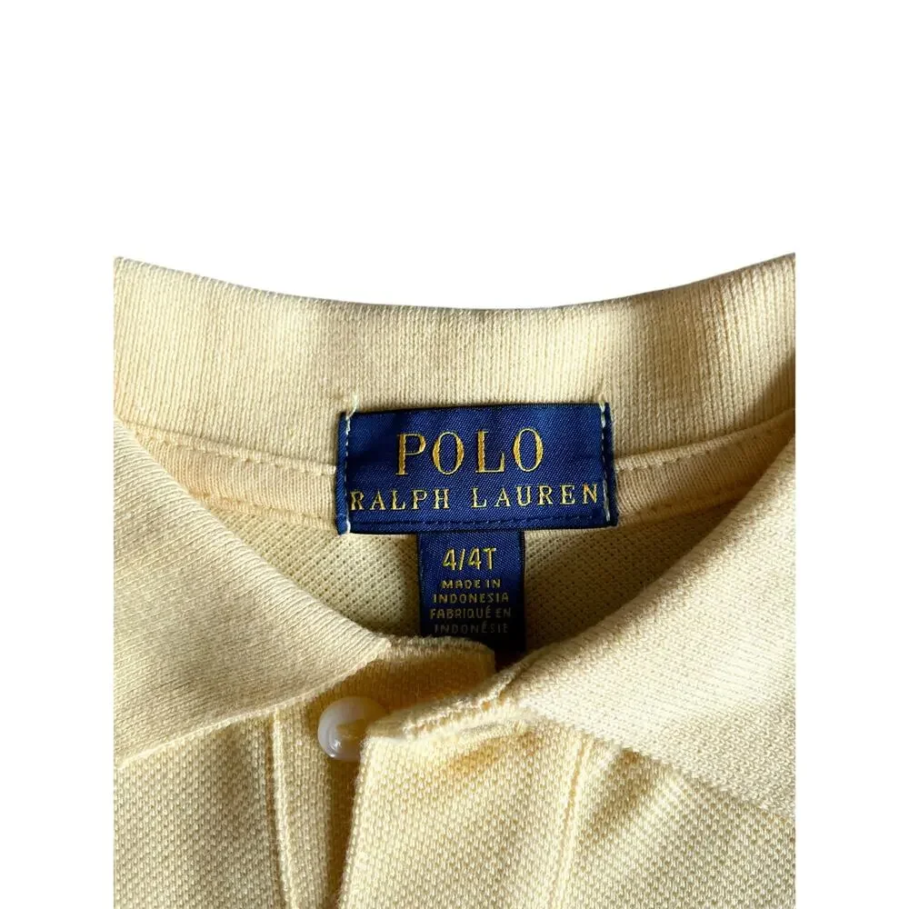 Toddler Boy's Butter Yellow Polo Ralph Lauren Polo Shirt Size 4T
